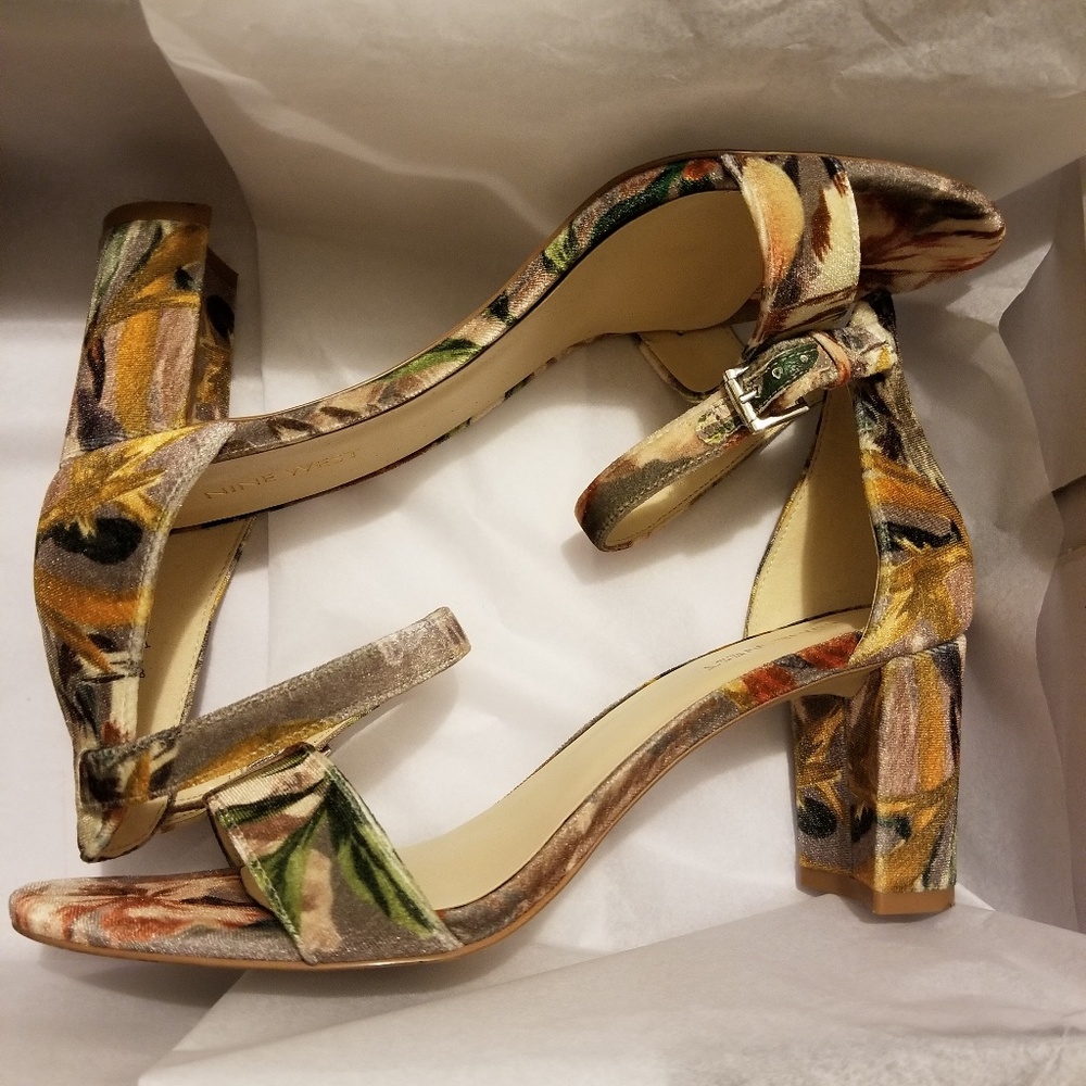 Nine West Velvet Sandals